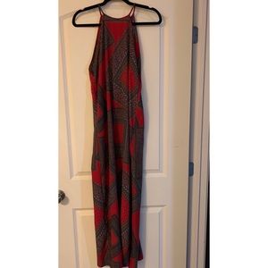 High Neck Boho Maxi Dress